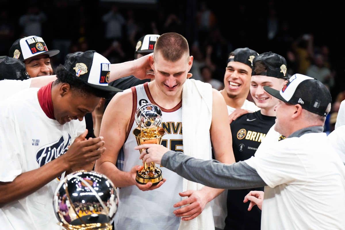 Nikola Jokic &eacute; eleito MVP das Finais da NBA em 2023. Foto: Icon sport