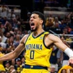 NBA Playoffs 2024: Tyrese Haliburton &eacute; d&uacute;vida para jogo 5 entre Knicks e Pacers