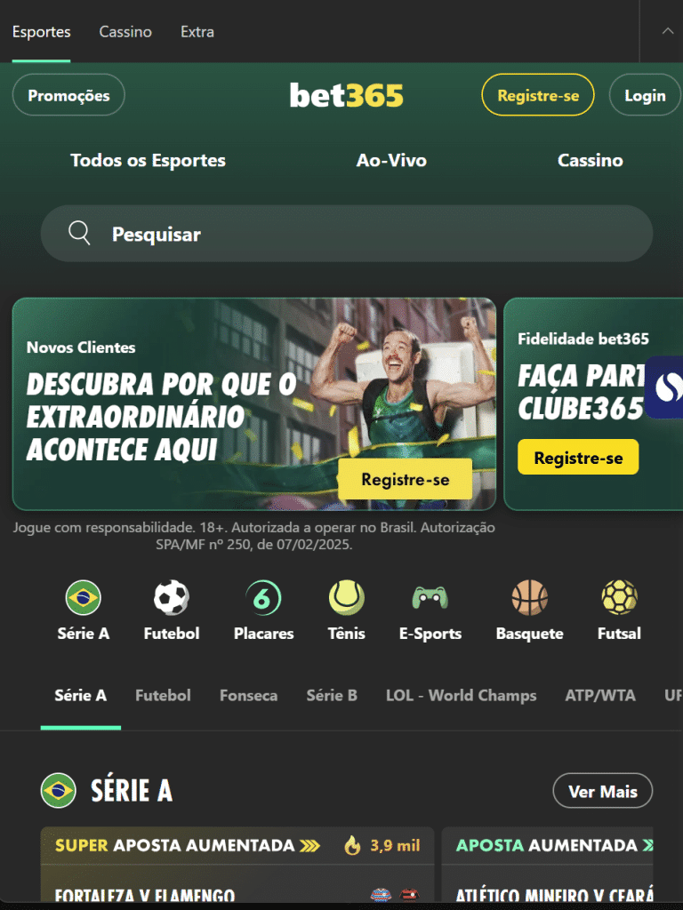 Bet365 é legal no Brasil? Licença oficial SPA/MF nº 399/2025 - Quinto ...