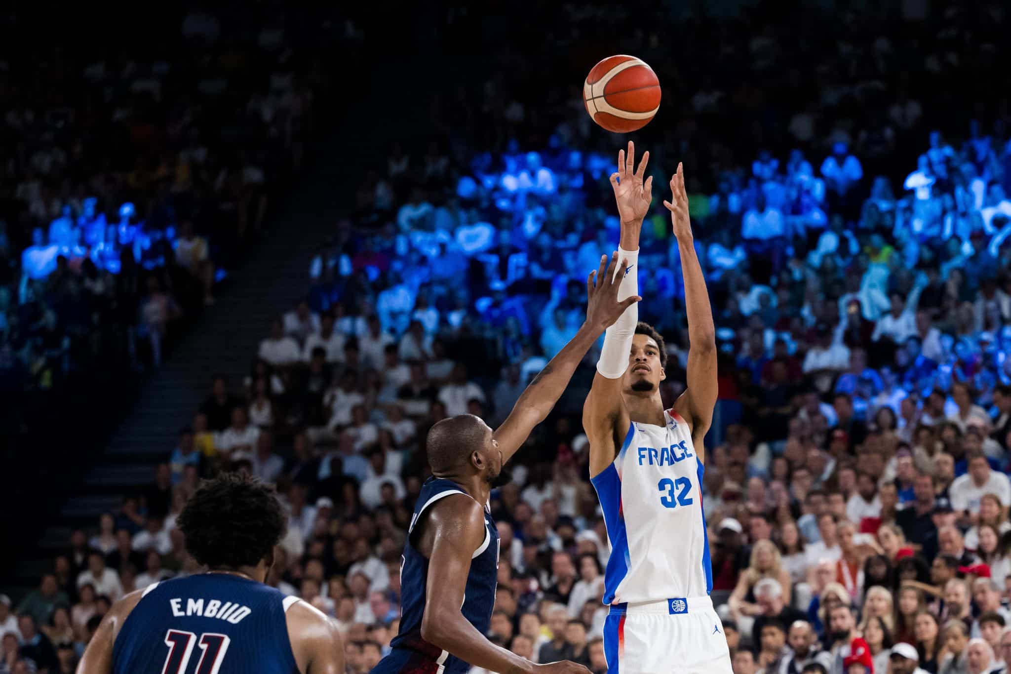 240810 Victor Wembanyama of France in the men s basketball final between France and USA during day 15 of the Paris 2024